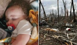 奇迹：刚出生的婴儿被时速150英里的龙卷风从家中吸走，然后被发现还活着挂在树上